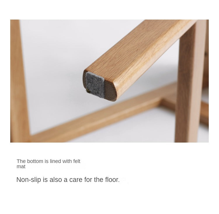 Solid Oak Wood High Bar Stool - Durable & Stylish for Kitchen Island, Breakfast Nook, and Home Bar Use