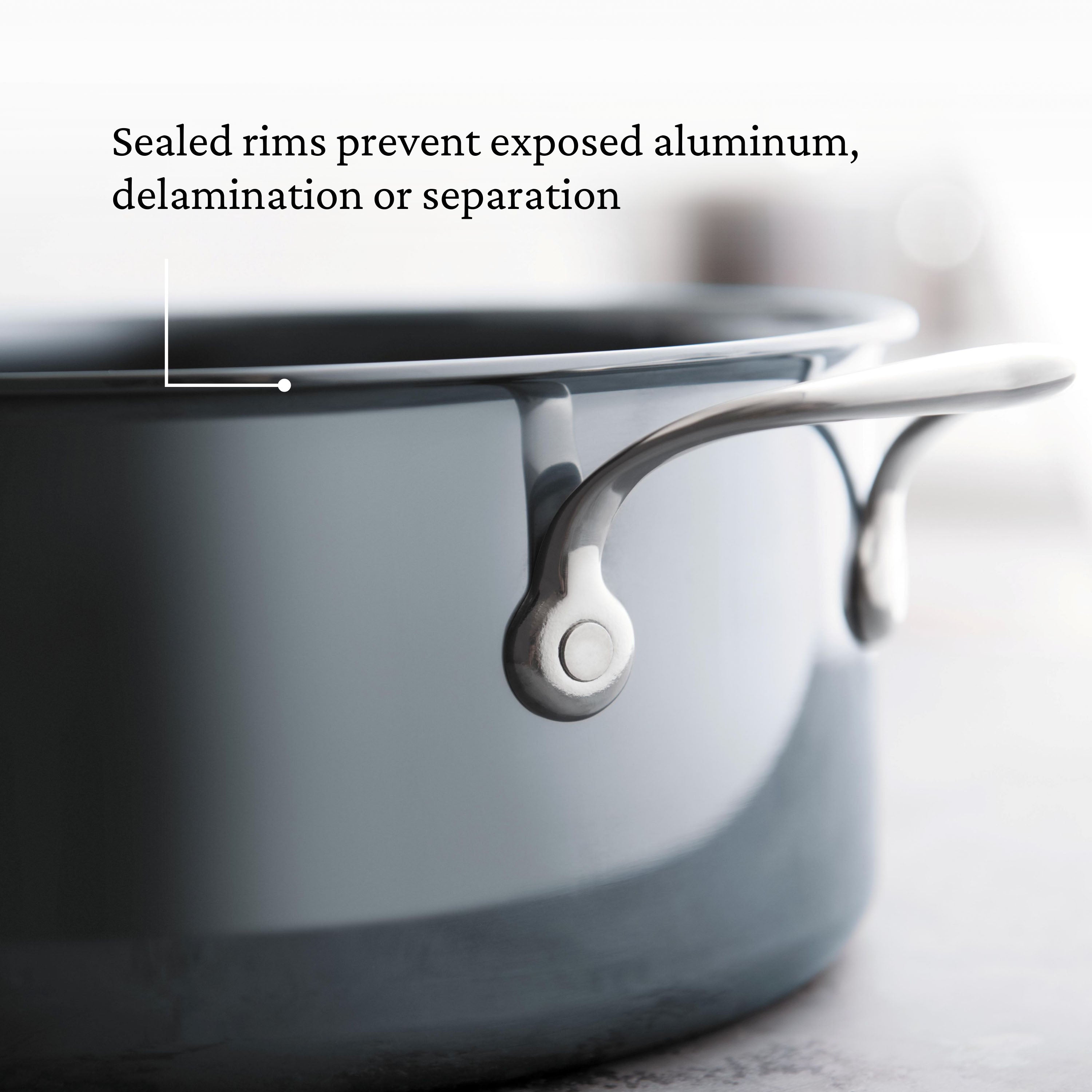 Hestan Nanobond Nonstick Covered Saucepan with Helper Handle - 4.0 Quart (22cm) - Premium Cookware for Induction, Gas & Electric Stoves - Perfect for Sauces, Soups & Slow Cooking