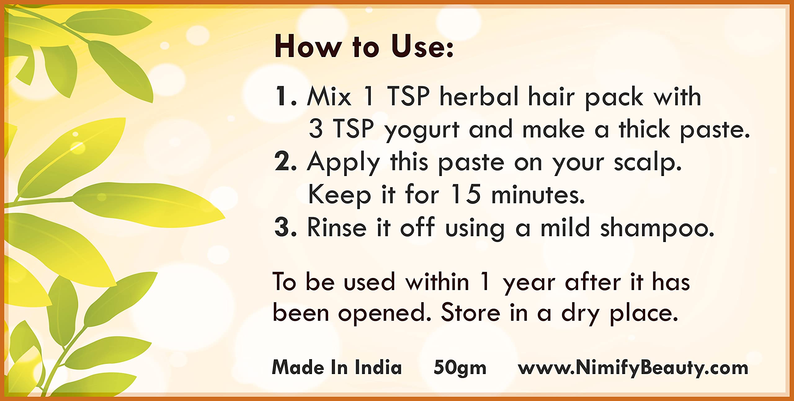 Herbal Hair Pack for Hair Growth & Repair - Natural Organic Hair Treatment for Dry, Damaged Hair - Use for Deep Conditioning & Scalp Nourishment at Home