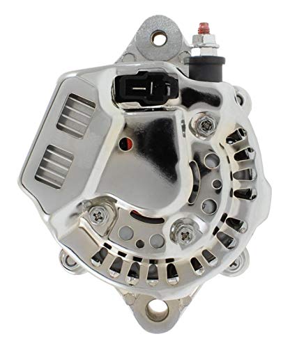 New Chrome Mini Alternator 1-Wire Self-Exciting 45A 6.5lbs - Compatible with Chevy Big Block & Small Block (BBC/SBC) Engines, Race Cars, Hot Rods, Street Rods - Perfect for High-Performance Upgrades & Custom Builds