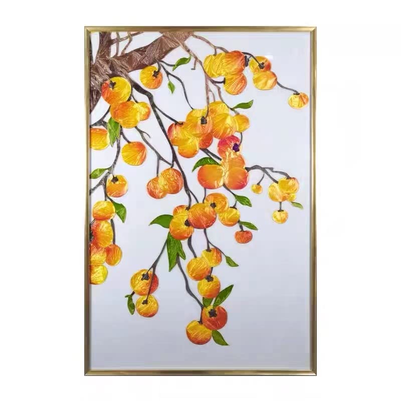 Vintage Enamel Art Deco Wall Art - Handcrafted Filigree Painting for Living Room, Dining Room & Bedroom Decor | Perfect for Home, Office & Gallery Display