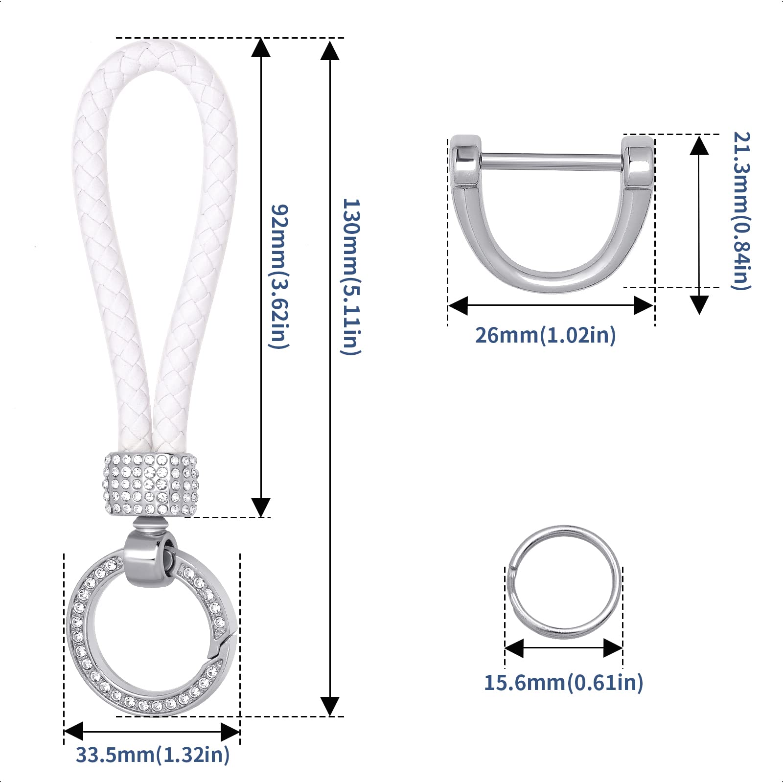 Bling Rhinestone Keychain - Stylish Key Ring for Women & Gifts
