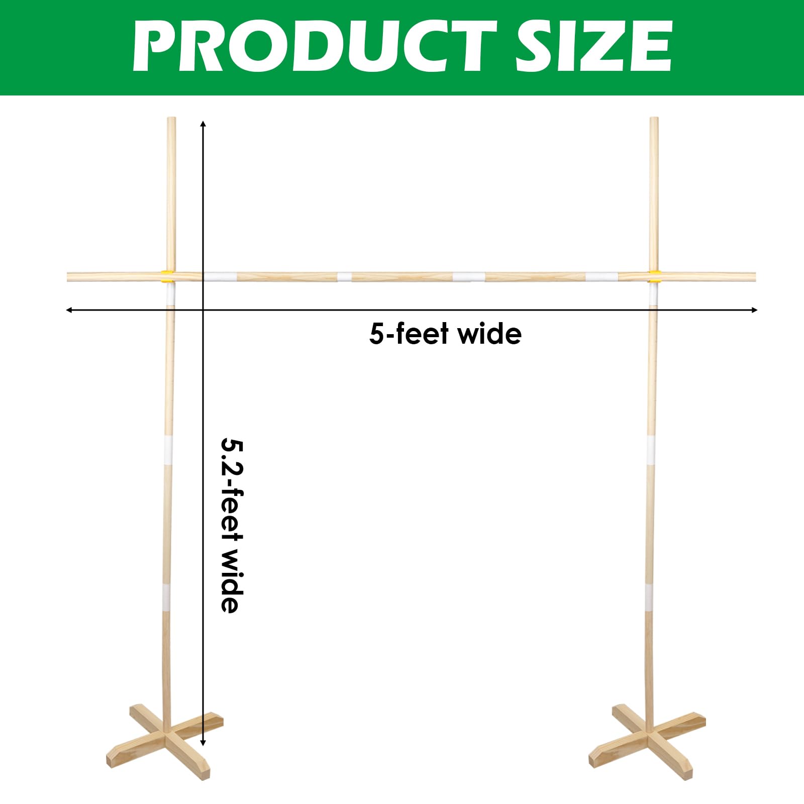 2-in-1 Wooden Limbo Game & Flying Disc Toss Set - 5ft Tall Limbo Stick Kit for Adults & Family - Backyard Lawn Games, Outdoor Party Activities - Includes Portable Carry Bag - Perfect for Picnics, Beach Parties and BBQ Gatherings