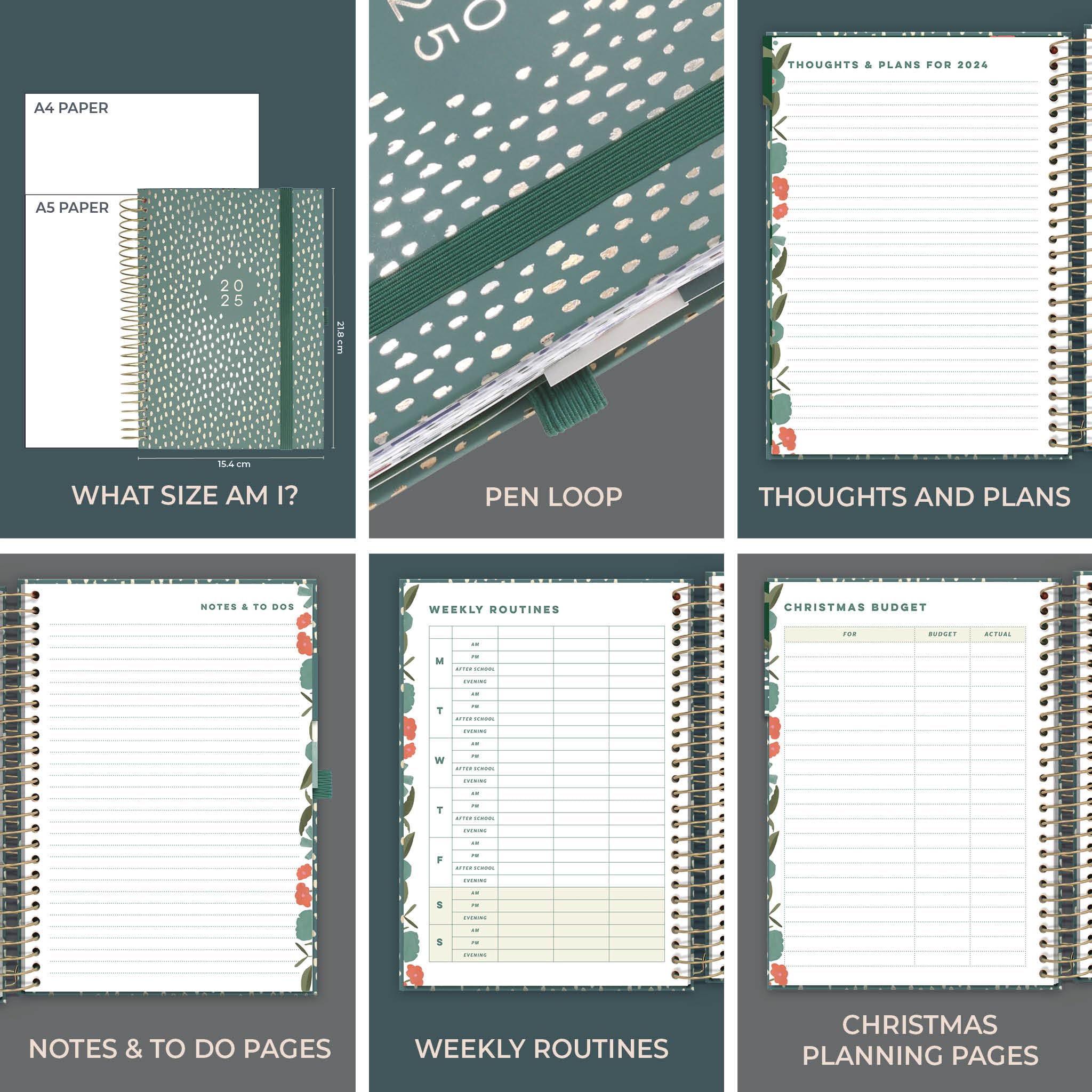 Boxclever 2025 Family Life Planner - 16-Month A5 Weekly Diary with 7 Columns, Shopping Lists & Stickers (Aug 2024-Dec 2025) | Perfect for Home Organization, Work Planning & Personal Scheduling