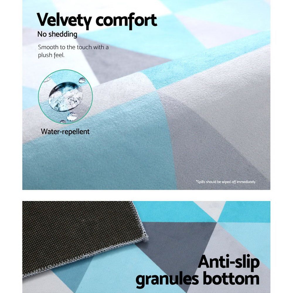 Artiss 200x290cm Modern Short Pile Area Rug - Non-Slip Living Room Carpet for Bedroom, Home Decor & High Traffic Areas