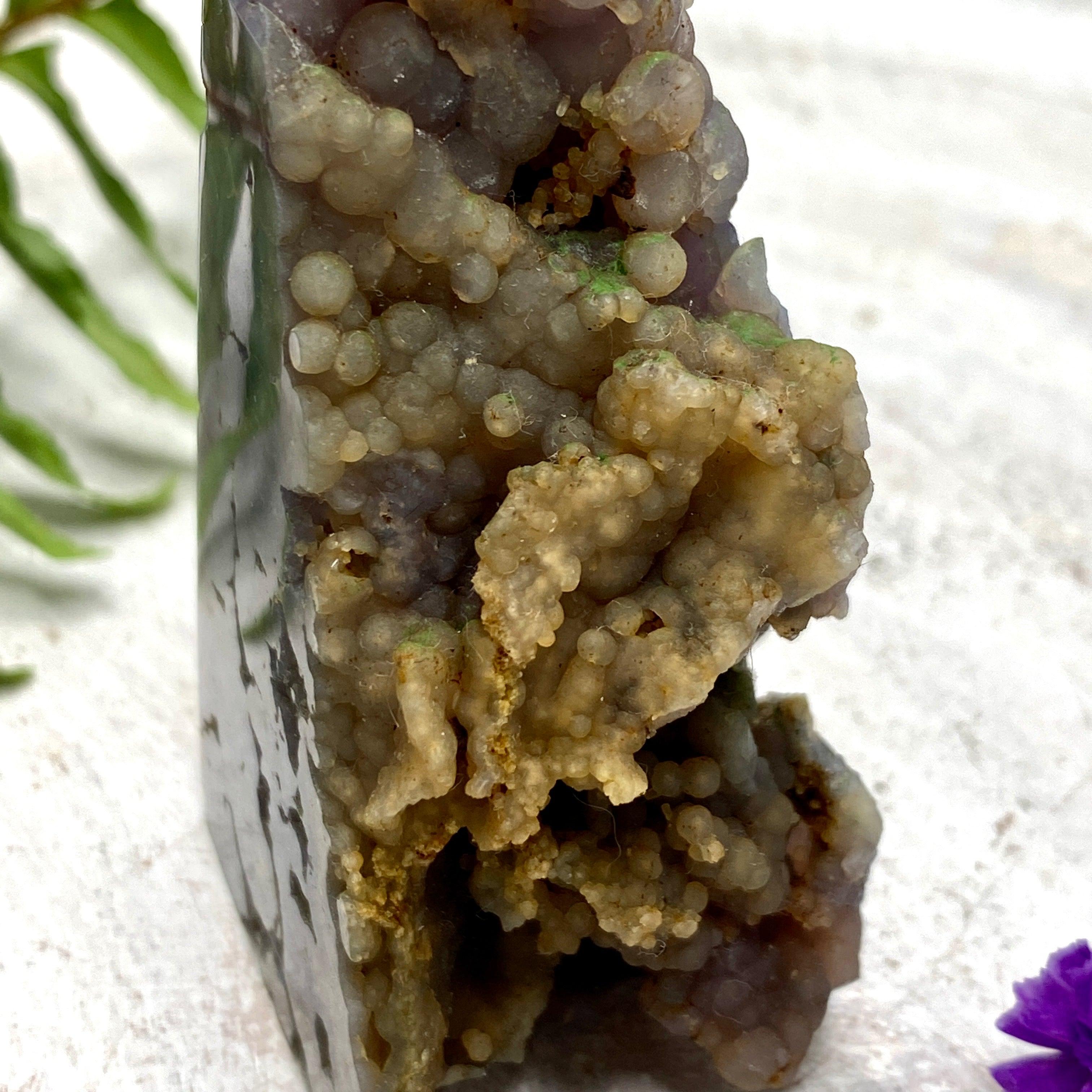 Natural Grape Agate Point - GAP 02 Healing Crystal for Meditation, Reiki & Energy Work - Perfect for Home Decor, Spiritual Gifts & Crystal Collections
