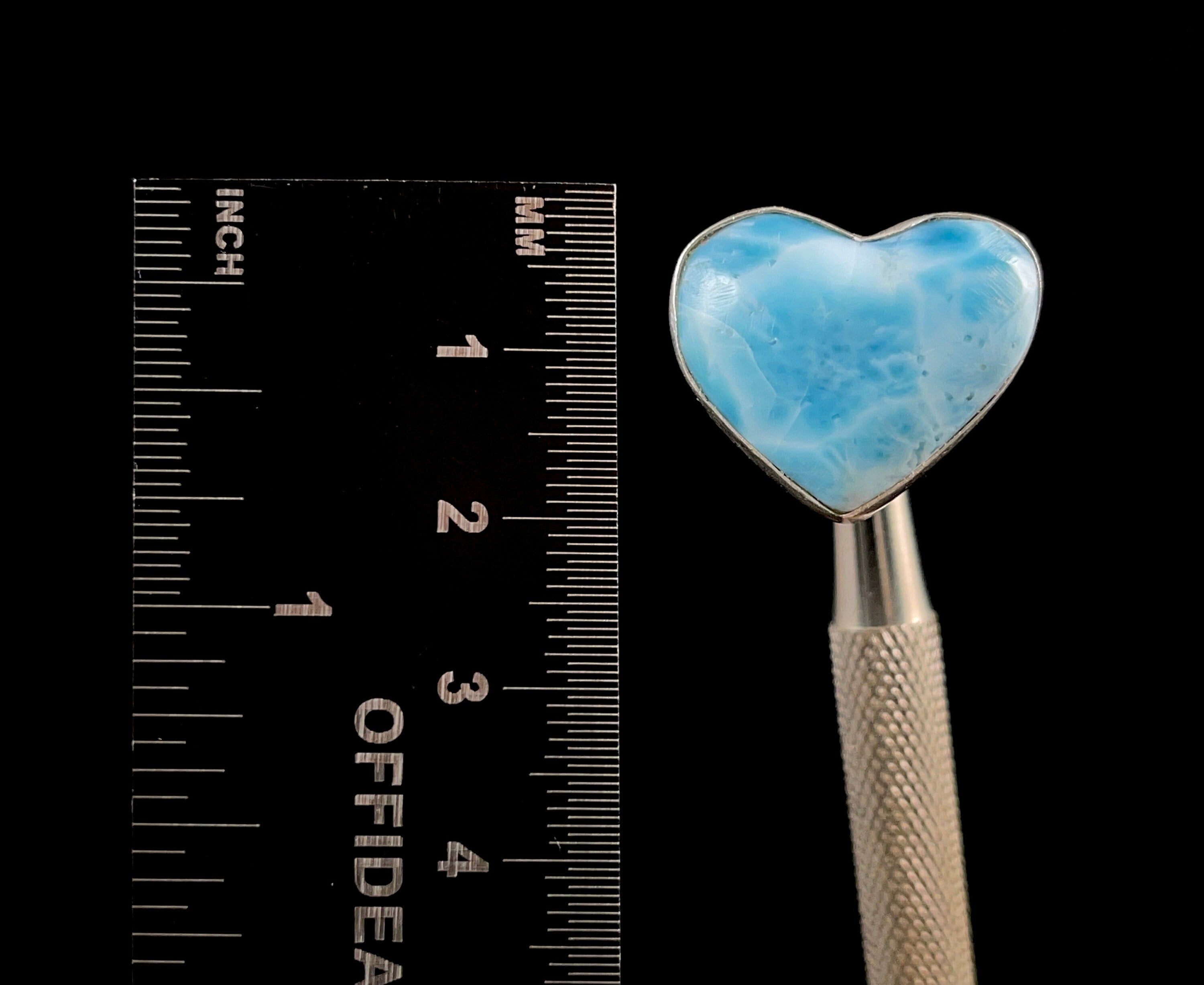 LARIMAR Crystal Ring - Sterling Silver Size 6.5 Gemstone Jewelry for Women | Healing Stone Ring, Birthstone Gift, Elegant Fine Jewelry for Everyday Wear & Special Occasions