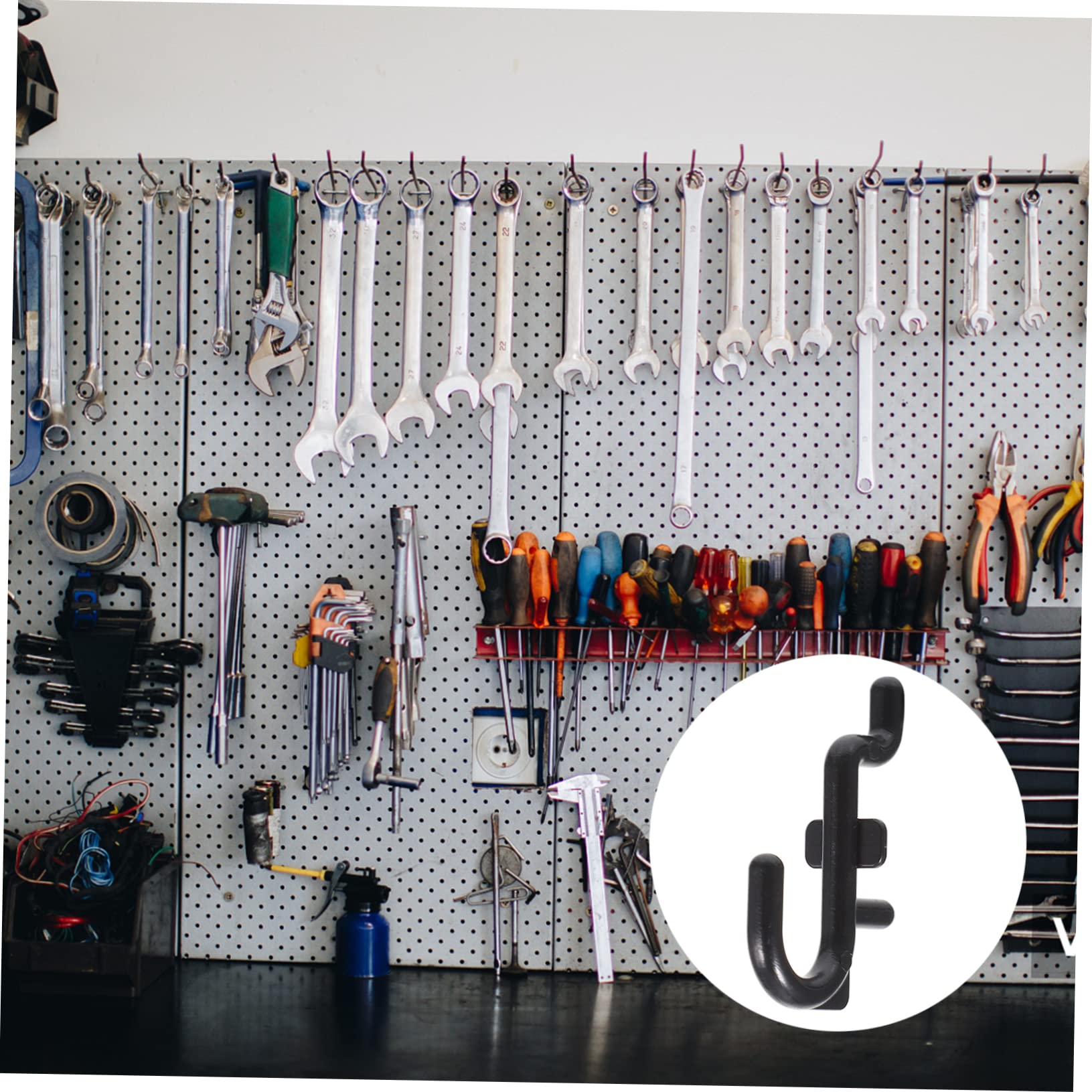 VILLFUL 100PCS Pegboard Hooks - Heavy Duty Metal & Plastic Display Hooks for Tool Organization - Easy Installation for Garage, Workshop & Retail Store Displays