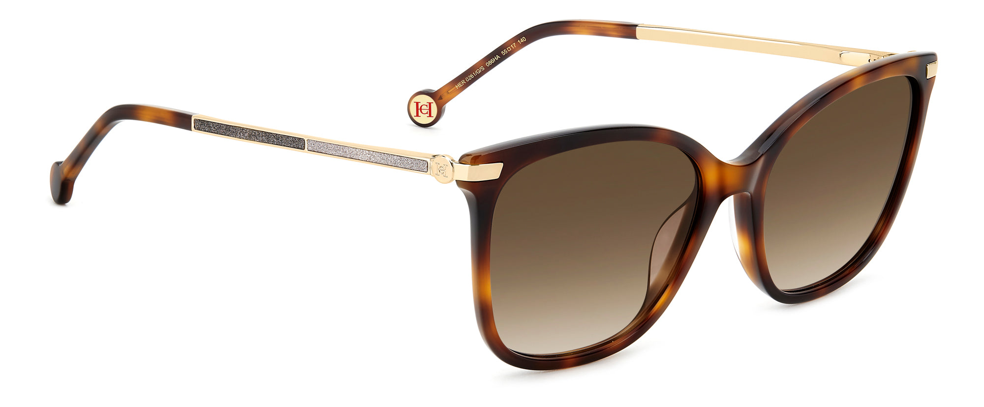 Carolina Herrera HER 0261/G/S Women's Luxury Sunglasses - UV Protection & Polarized Lenses for Driving, Beach & Outdoor Activities