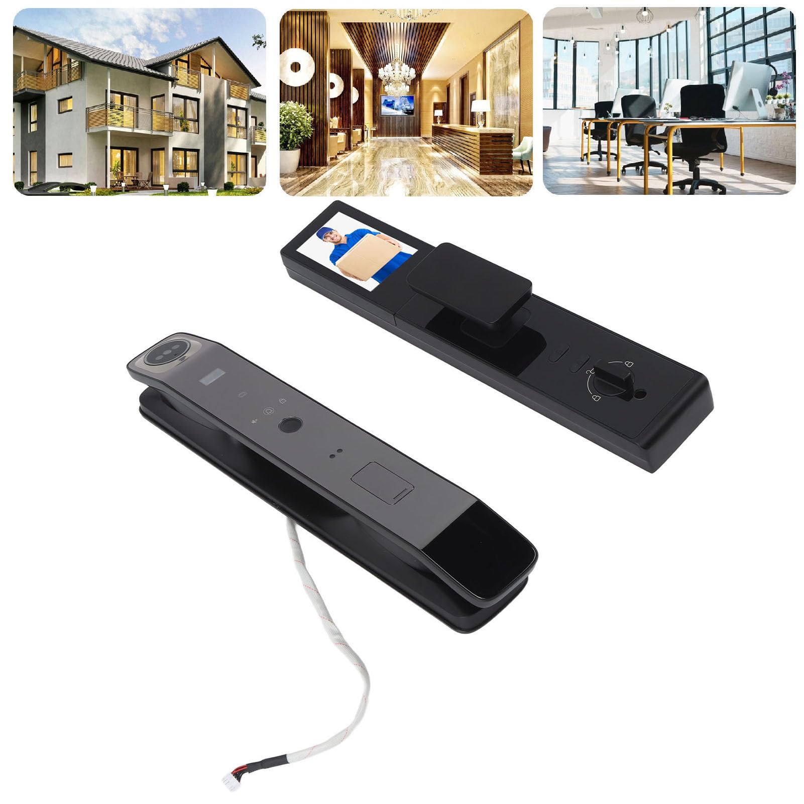 Smart Fingerprint Door Lock - Keyless Entry with Digital Passcode, Face Recognition & Built-in 1080P HD Camera - Secure Biometric Home Security for Front Door, Apartment & Office Access