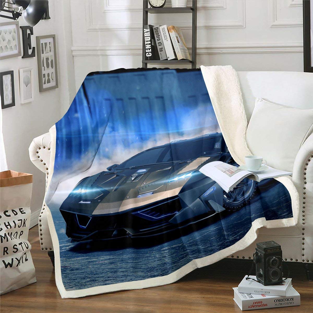 Extreme Sports Car Plush Fleece Throw Blanket - 60