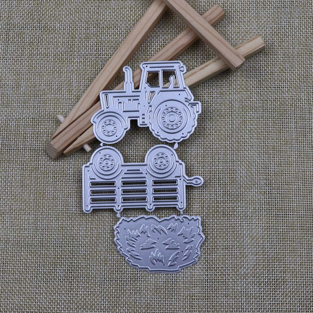 Metal Cutting Dies for Card Making - Truck & Tractor Die Cuts, DIY Scrapbooking, Photo Album Decoration, Embossing Stencils | Perfect for Handmade Greeting Cards, Craft Projects & Memory Books (AH-Dies-tractor)
