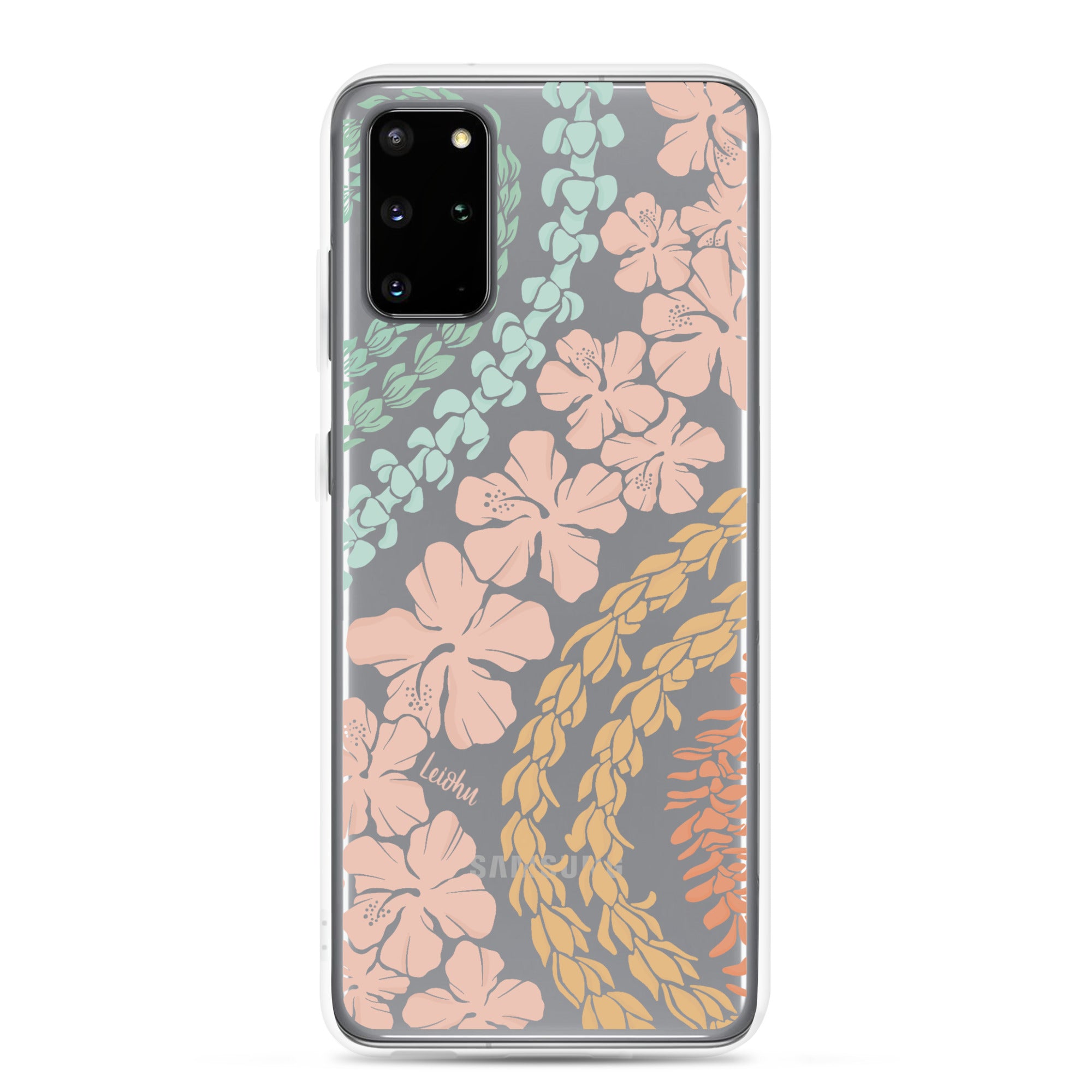 Groovy Lei Clear Protective Case for Samsung Galaxy - Slim & Durable Phone Cover for Everyday Use & Travel