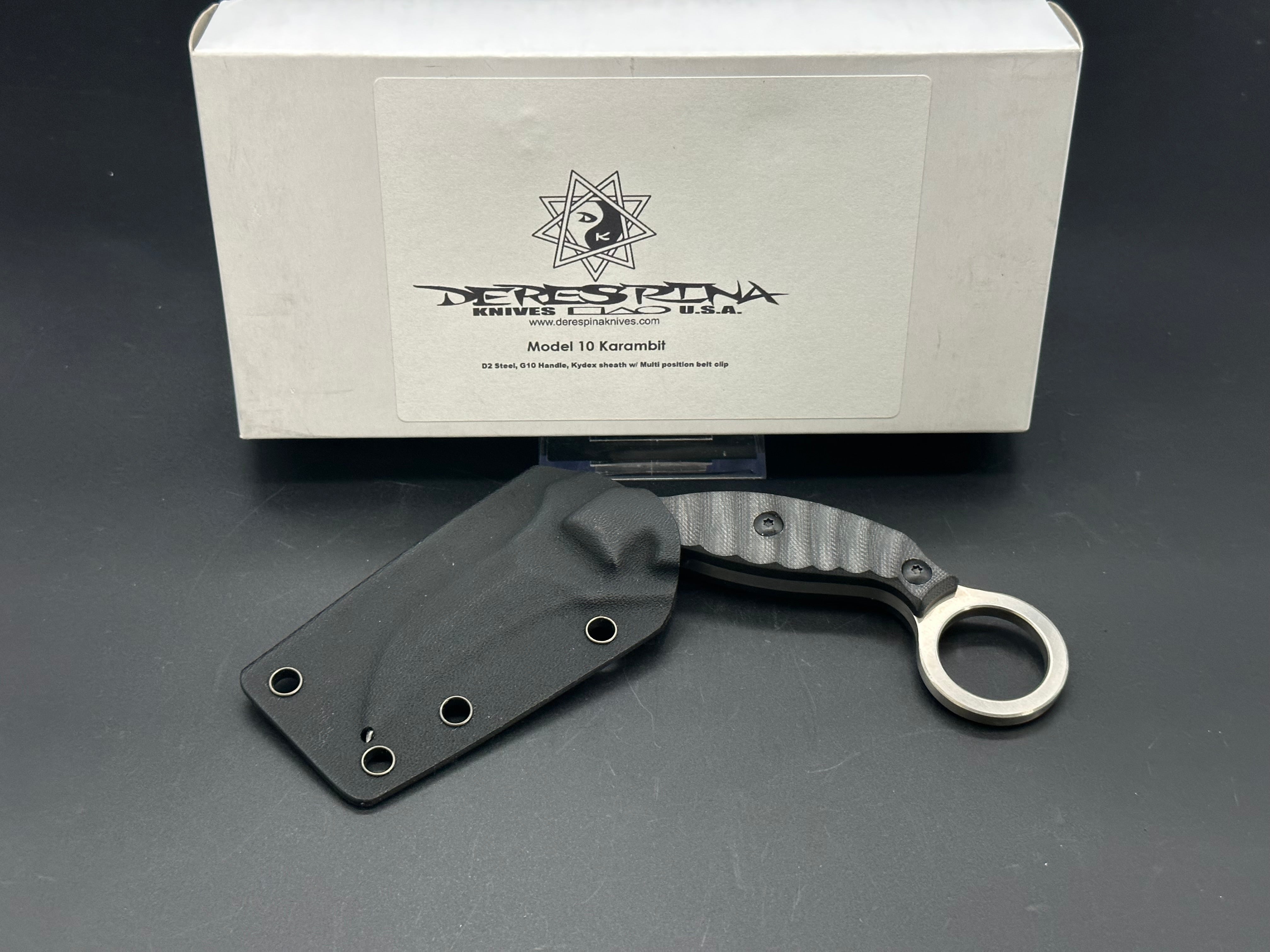 Derespina Karambit Knife - Tactical Folding Knife with Pocket Clip for Self Defense, Camping, and Outdoor Survival - High Carbon Stainless Steel Blade, Ergonomic Grip