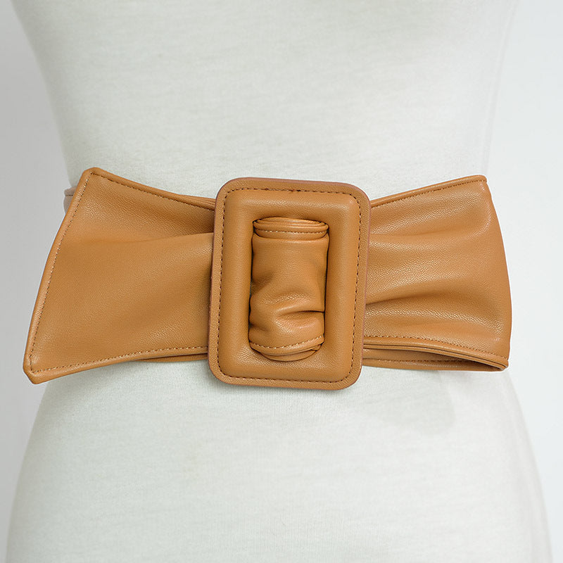 Genuine Sheepskin Wide Belt for Women - Stylish & Comfortable Fashion Accessory for Casual, Office & Evening Outfits