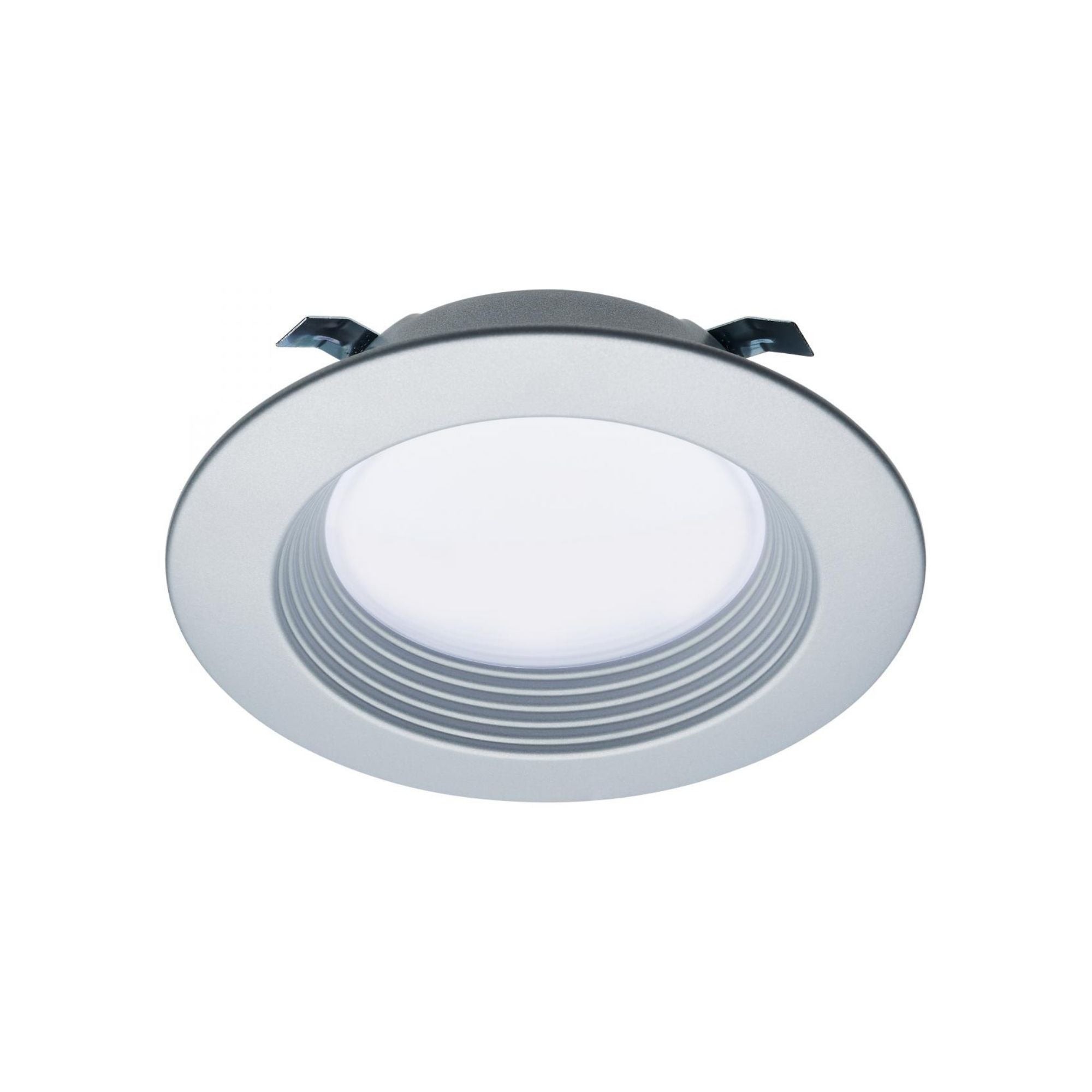 4 Pack Retrofit LED Recessed Can Lights - 7W, 600 Lumens, 5 Color Temperatures (2700K-5000K), Nickel Baffle Trim - Energy Efficient Downlights for Kitchen, Living Room & Bedroom Ceiling Lighting