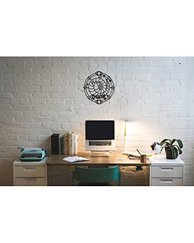 LaModaHome Dina Black Metal Wall Art - Modern Decorative Wall Décor for Living Room, Bedroom, Kitchen & Bathroom - Elegant Wall Hanging for Home Interior Design & Housewarming Gifts
