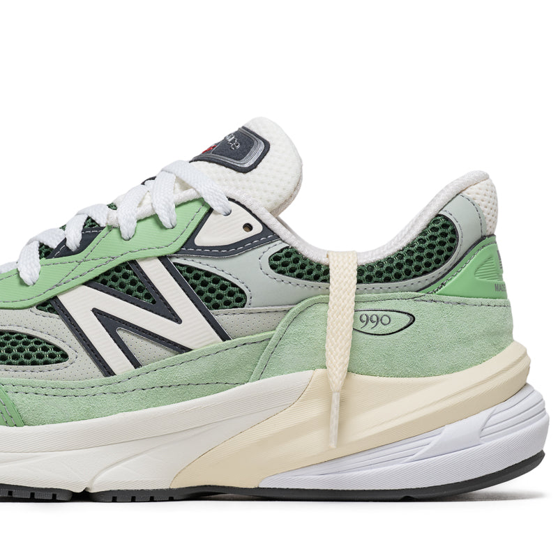 New Balance 990v6 Running Shoes Made in USA - Avocado/Natural Mint - Premium Comfort for Men & Women - Perfect for Jogging, Gym & Casual Wear