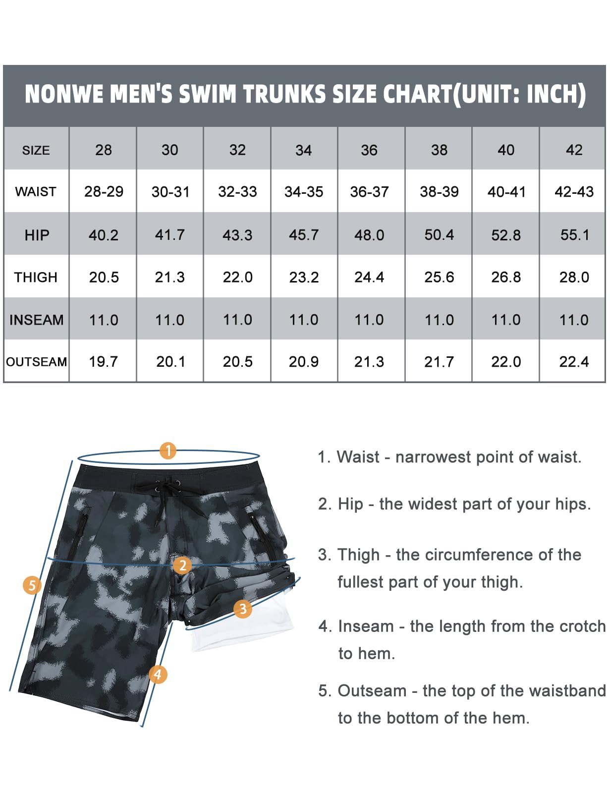 **Men's Quick-Dry Swim Trunks with Compression Liner - 2-in-1 Board Shorts & Bathing Suit with Cargo Pockets | Perfect for Swimming, Surfing & Beach Activities**