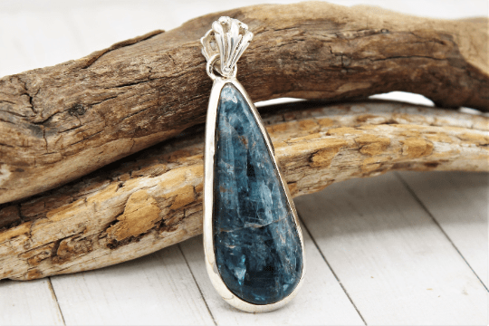 Natural Blue Kyanite Pendant Necklace - Healing Crystal Jewelry for Chakra Balancing & Spiritual Protection | Perfect for Meditation, Yoga & Energy Work
