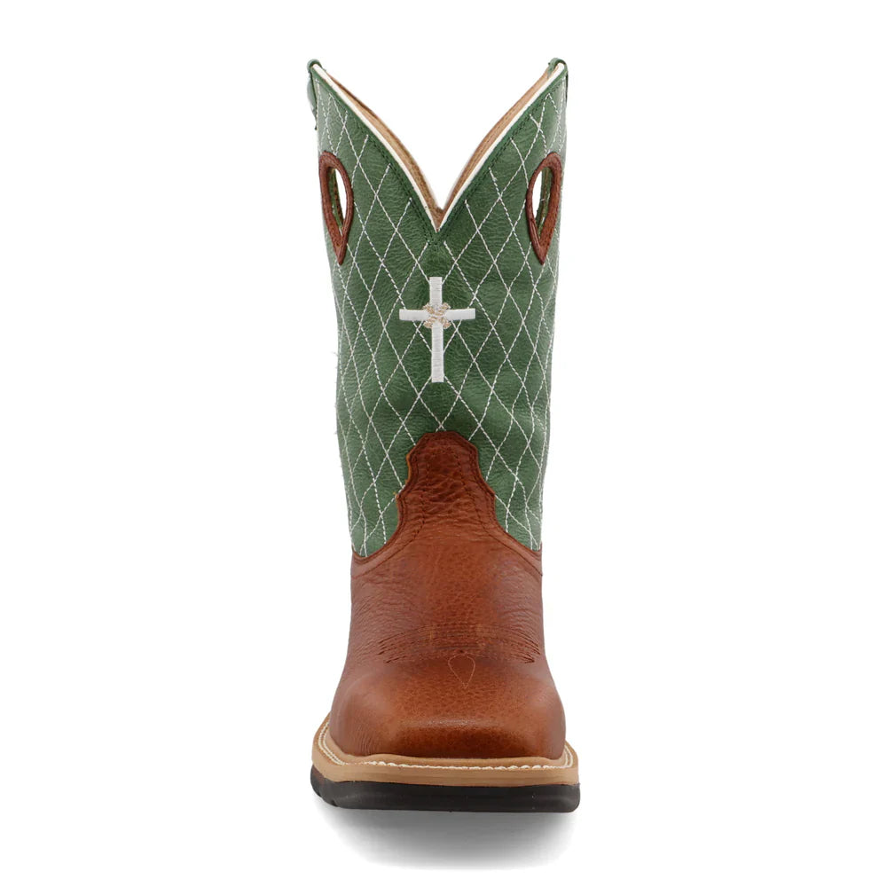 Men's 12 Western Work Boots - Durable Leather Cowboy Boots for Ranch Work & Outdoor Activities | Perfect for Rodeo, Farming & Country Style