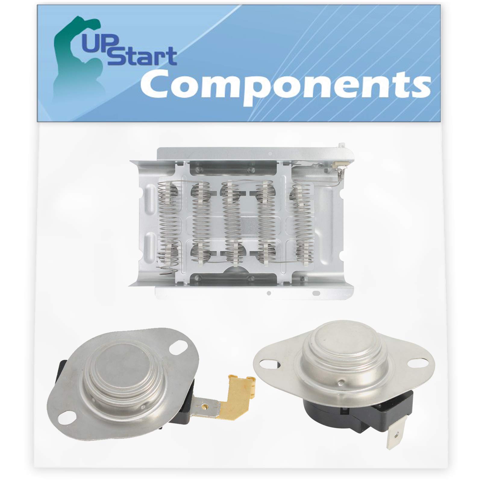 Kenmore/Sears 11060022010 Dryer Heating Element & Thermostat Combo Pack Replacement - Compatible Heater Element & Thermostat Kit for Efficient Drying | Perfect for Home Laundry & Appliance Repair