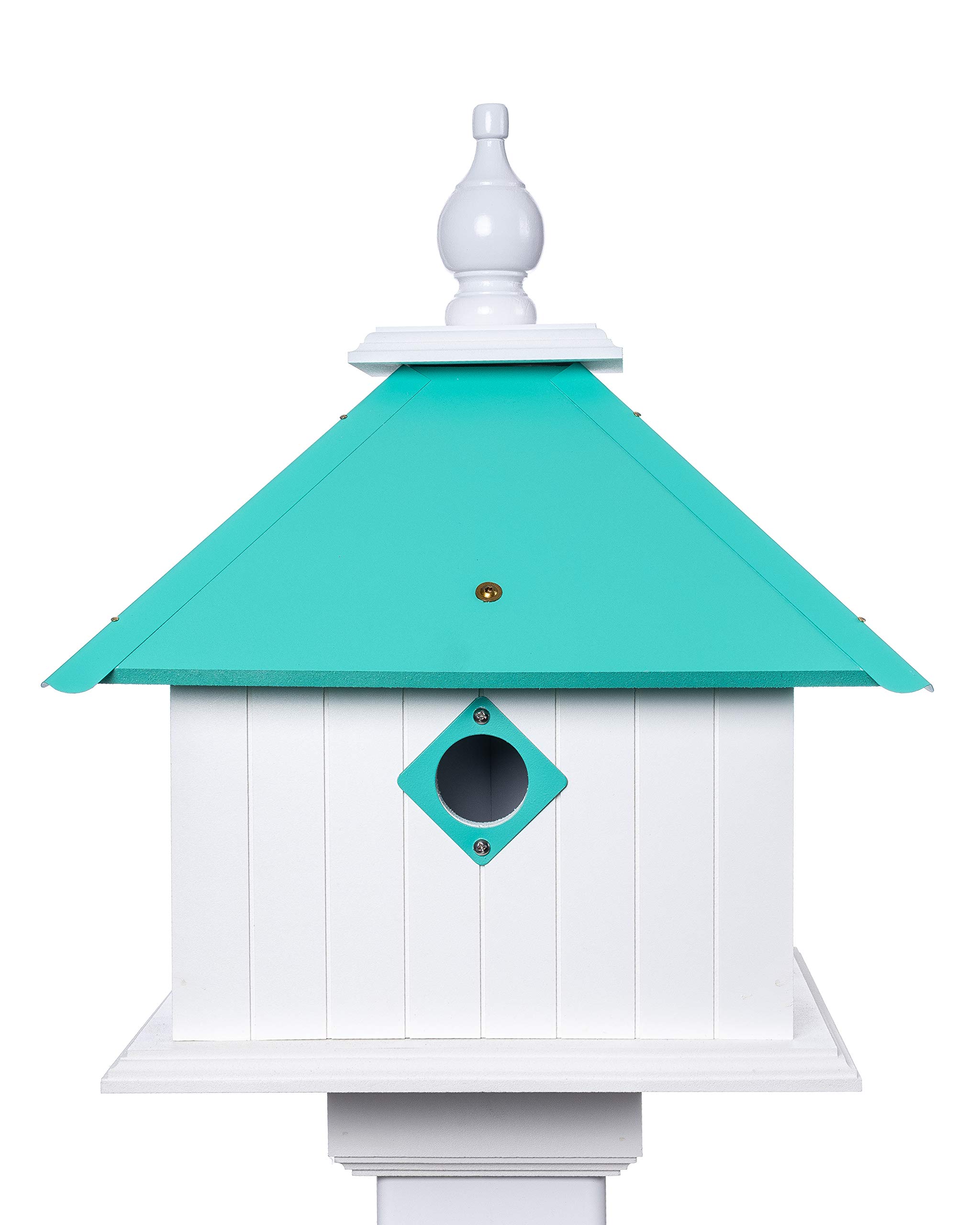 Handmade Beach Glass Jasmine Bird House - Eco-Friendly Garden Decor for Outdoor & Backyard Bird Watching