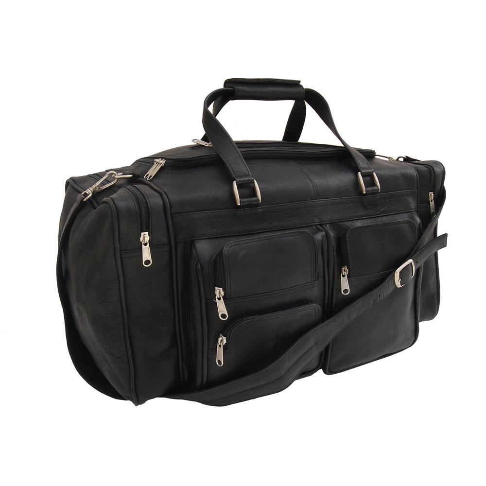 20In Large Duffle Bag with Multiple Pockets - Waterproof Travel Gym Bag for Men & Women - Perfect for Sports, Gym, Workout, Travel & Weekend Getaways (Black)