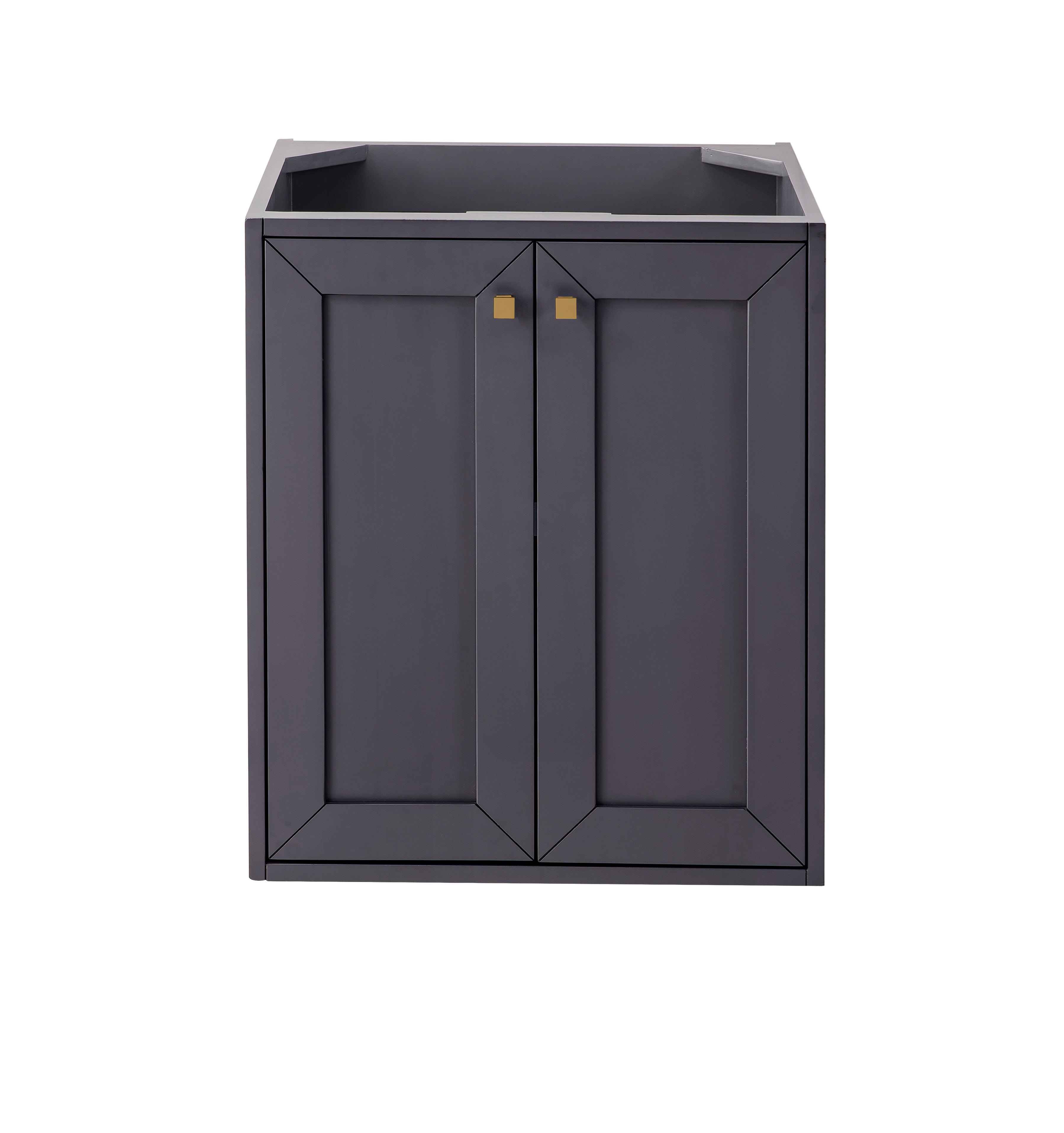Chianti 24 Inch Single Vanity Cabinet in Mineral Grey - Modern Bathroom Storage with Soft Close Doors for Master Bath or Powder Room