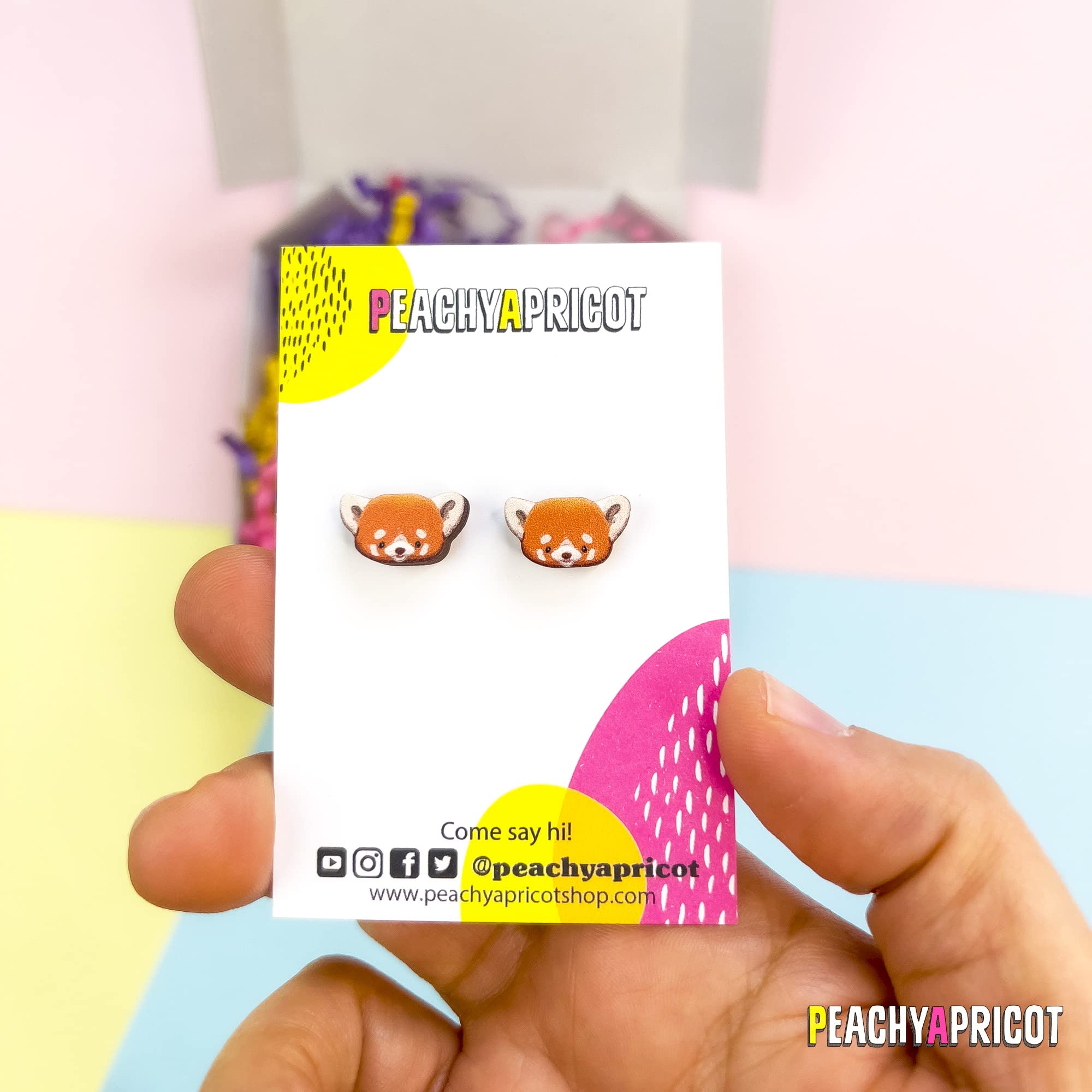 Adorable Red Panda Stud Earrings - Cute Animal Jewelry for Women & Girls - Perfect for Gifts, Parties & Everyday Wear