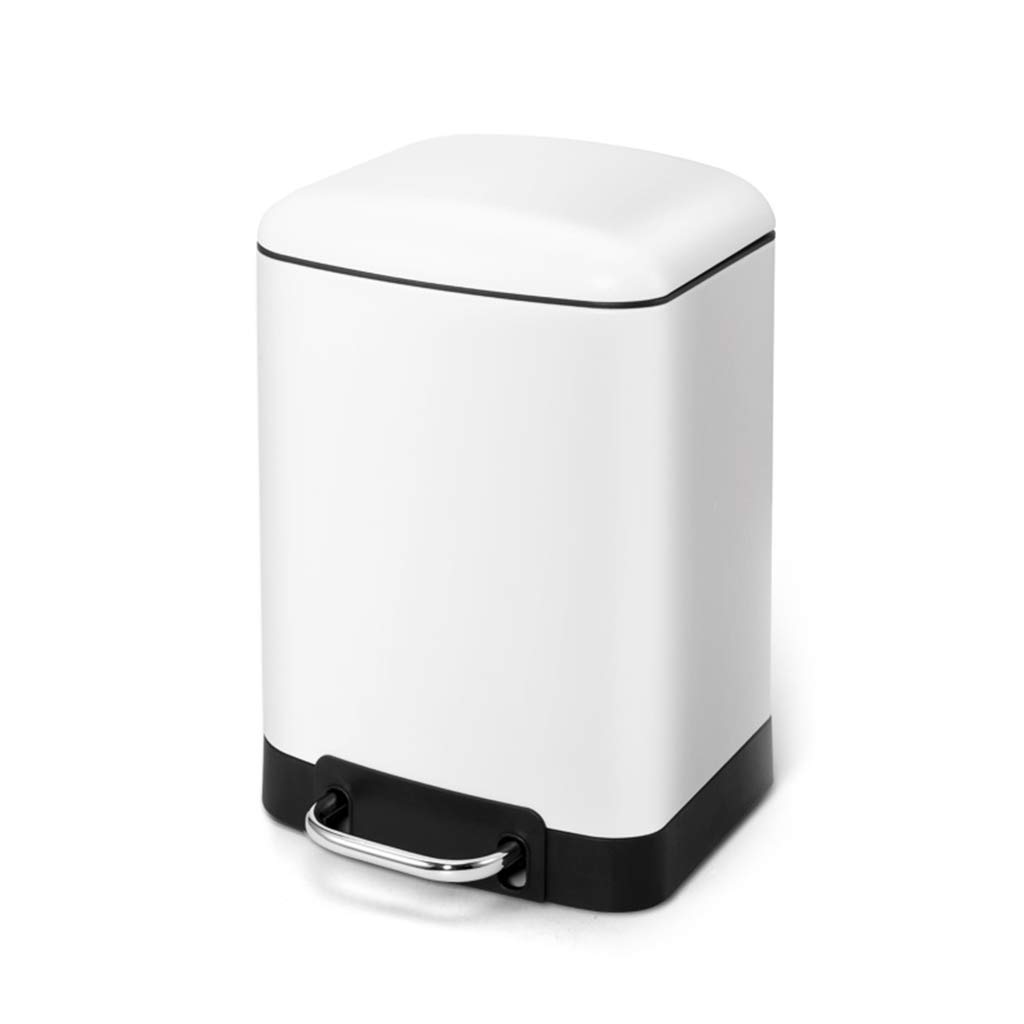 Premium Stainless Steel Step Trash Can 6L with Lid - 22x16.5x32cm Modern Kitchen Bathroom Office Waste Bin for Home & Commercial Use (Color: C)