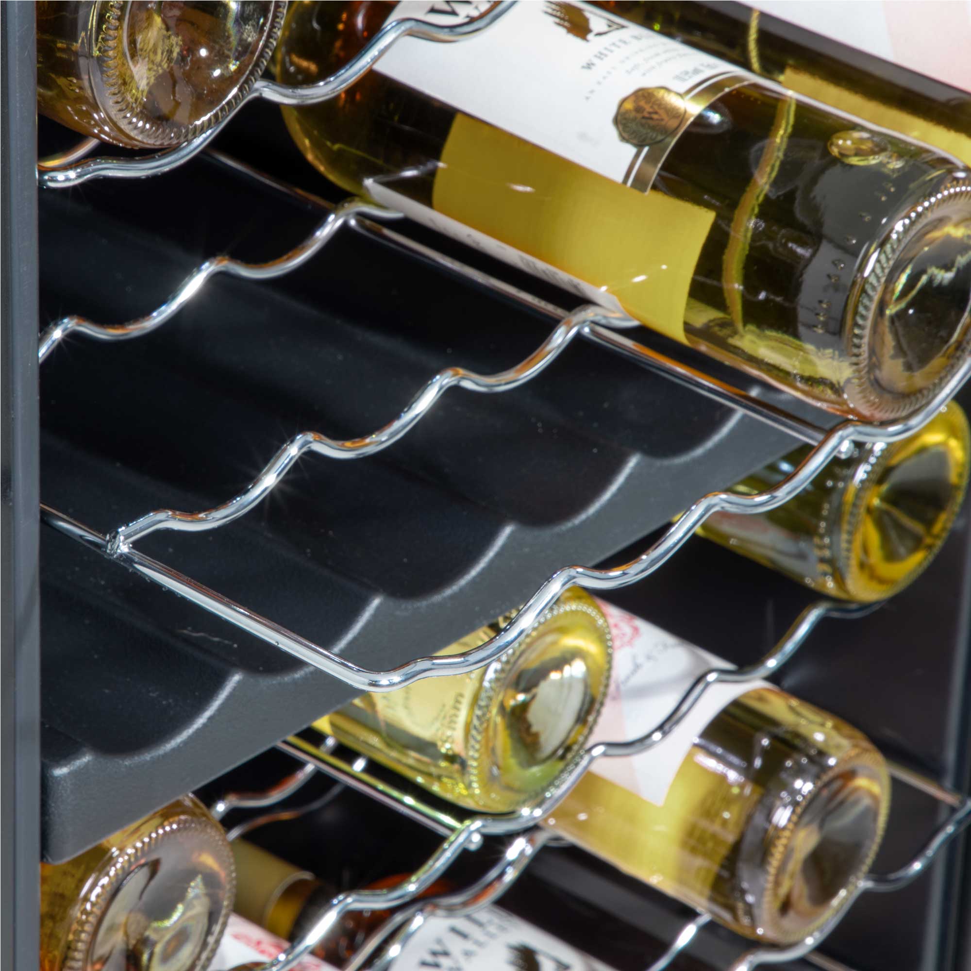 Baridi 52 Bottle Dual Zone Wine Cooler Refrigerator with Touch Controls & LED Display - Black (DH236) - Perfect for Home Bars, Restaurants, and Wine Cellars