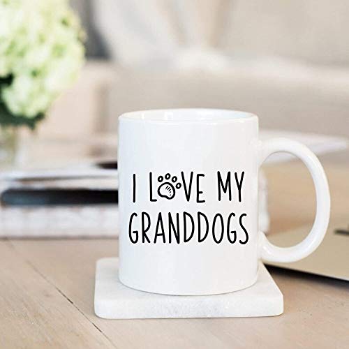 I Love My Granddogs Mug - Funny Dog Lover Gift for Grandparents | Cute Coffee Cup for Dog Grandma & Grandpa | Perfect Present for Dog Owners | Great for Morning Coffee, Tea Time & Gift Giving Occasions
