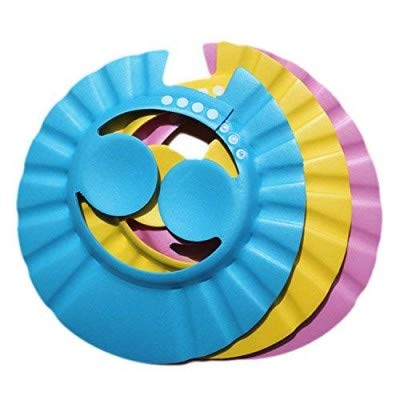Omkar Enterprise Baby Shower Cap - Soft & Flexible EVA Foam Bath Hat for Toddlers & Kids 1-3 Years (Multicolor, Pack of 1) - Perfect for Bath Time, Swimming & Hair Protection