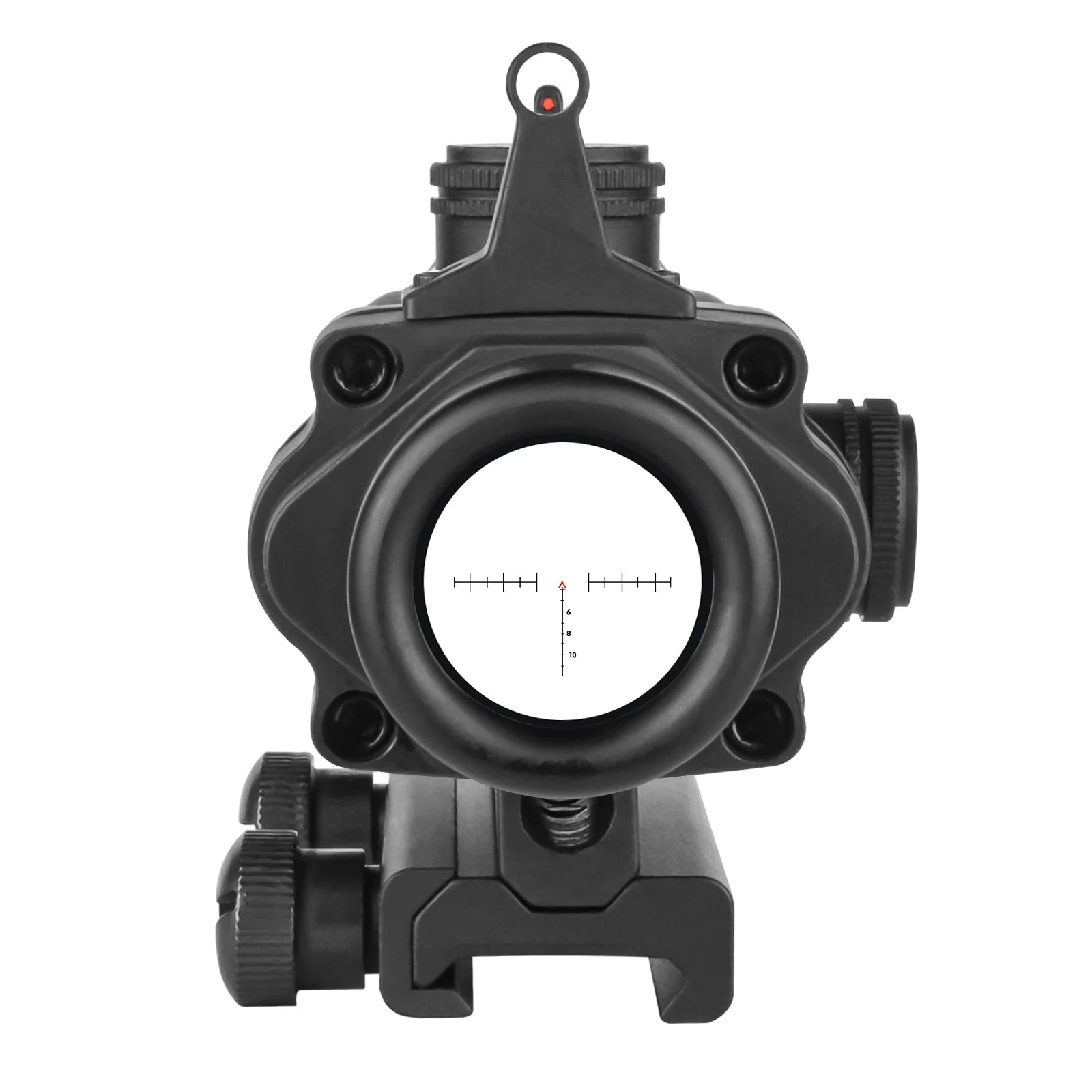 4x32 ACOG Tactical Rifle Scope with Real Red Fiber Optic & RMR Mount - Compatible with .223 & .308 Caliber Rifles - Perfect for Hunting, Tactical Shooting & Long-Range Precision