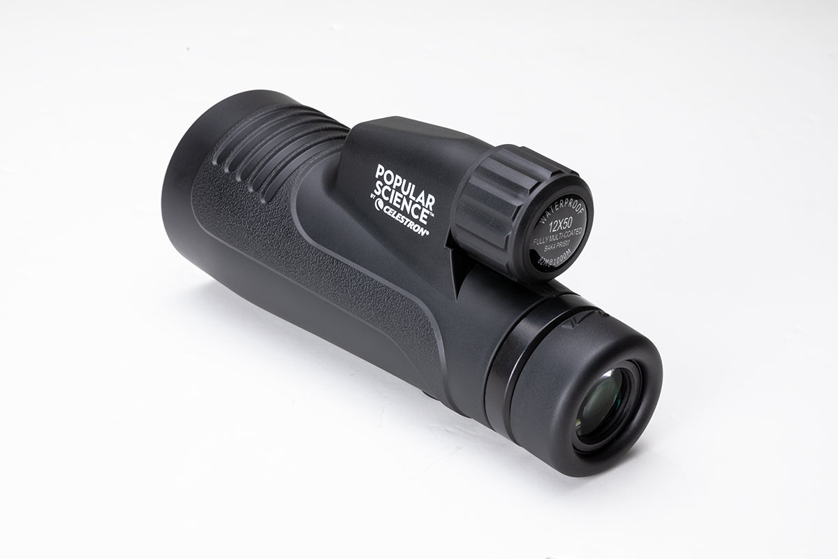 Celestron Outland X 12x50mm Monocular Telescope with Tripod Stand, Smartphone Adapter & Bluetooth Remote - High Power Zoom for Bird Watching, Hunting, Stargazing & Outdoor Adventures