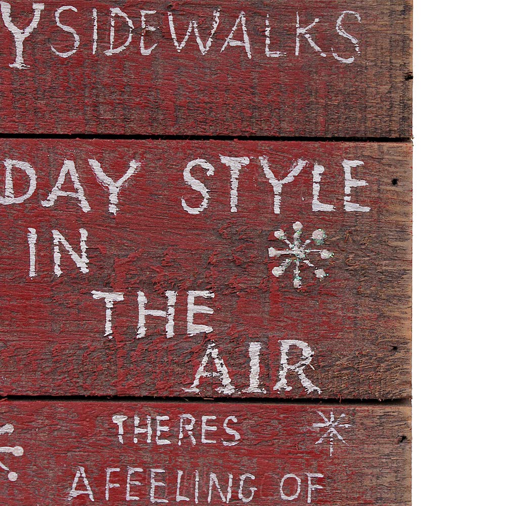8” x 8” Wooden Wall Sign - City Side Walks Holiday Style - Rustic Table Sign & Decorative Wall Art for Home, Cafe, Office Decor - Perfect for Christmas, Living Room, Wedding & Farmhouse Decorations