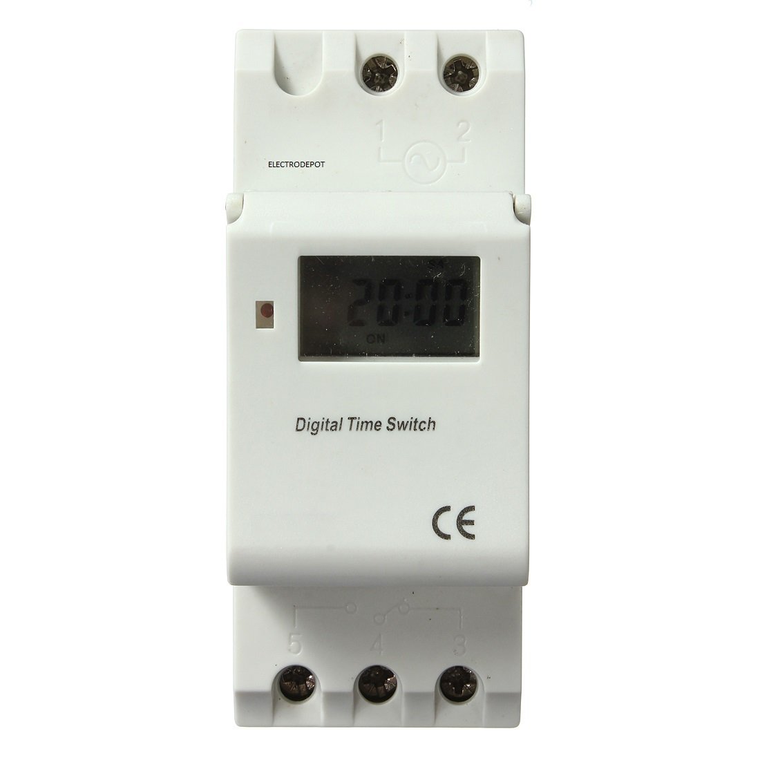 7-Day Programmable 24V 16A DIN Rail Timer Relay Switch - 1 Channel for Home Automation & Industrial Control Systems