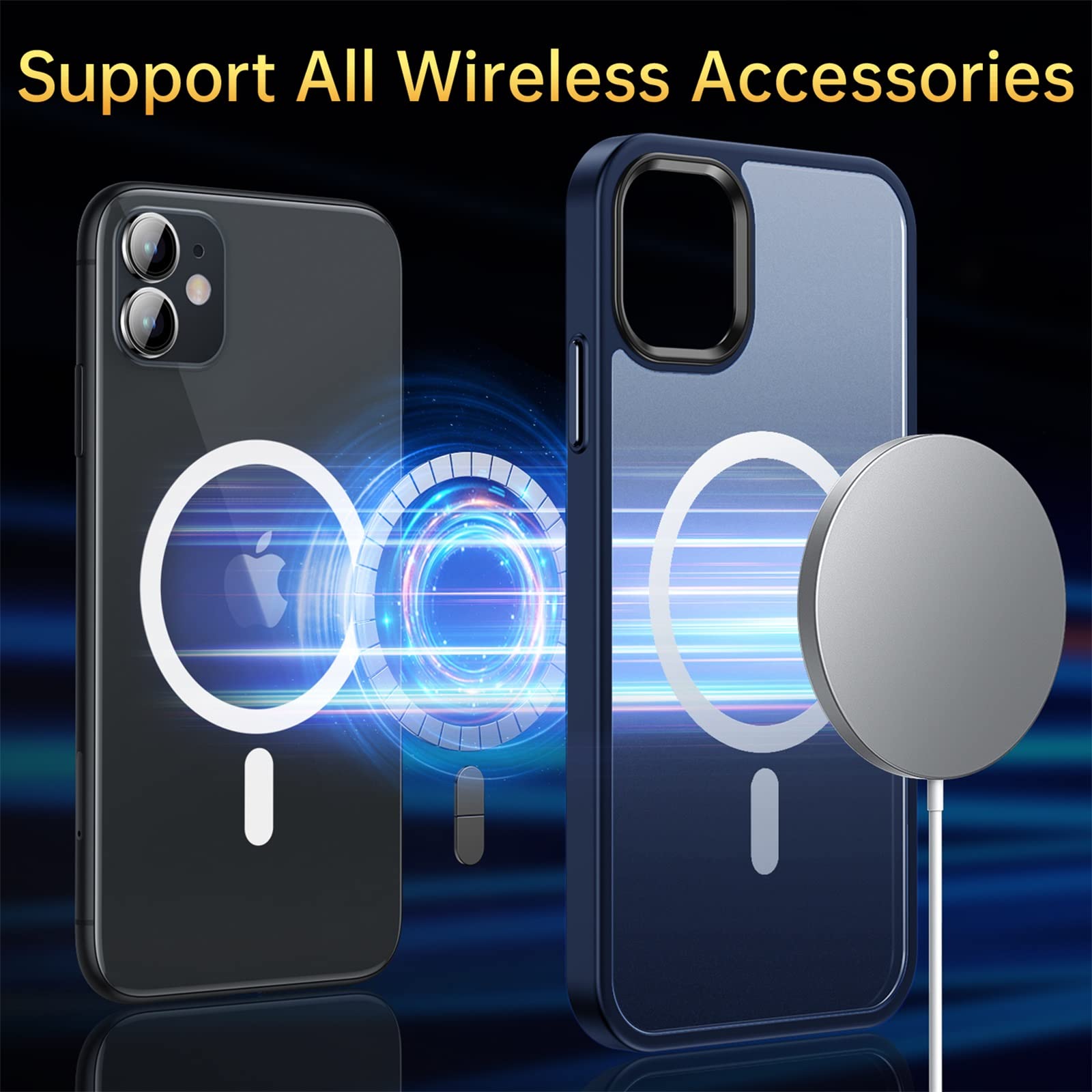 **Degeca iPhone 11 Case – Military-Grade Shockproof & MagSafe Compatible – Skin-Friendly Touch Design – Strong Magnetic Protection – 6.1 Inch Blue Cover – Perfect for Outdoor, Travel & Daily Use**