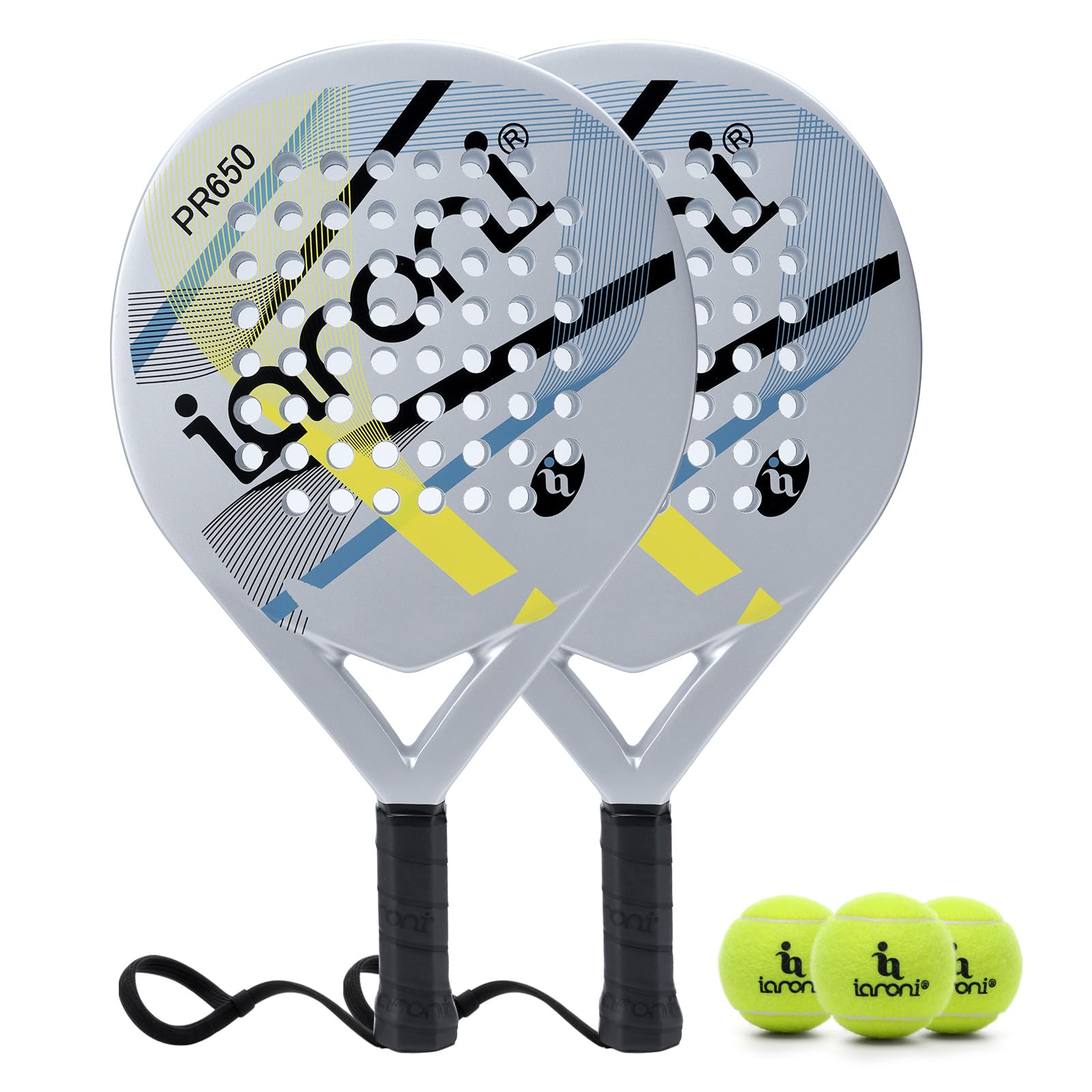 Premium Carbon Fiber Padel Racket with EVA Memory Flex Foam Core - Lightweight Tennis Paddle for Competitive Play & Training | Perfect for Padel Courts & Backyard Games