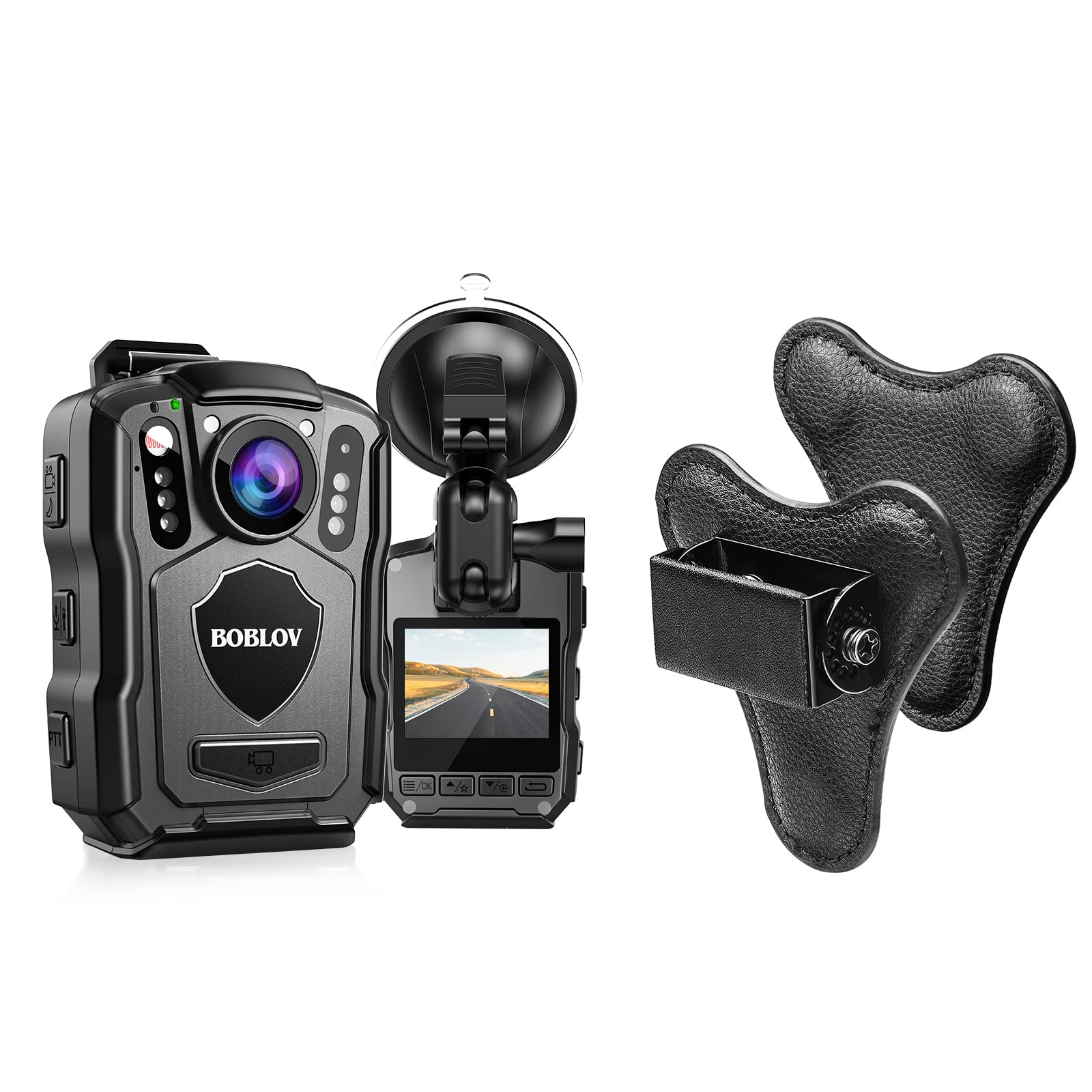 BOBLOV M5 2K 64GB Police Body Camera with GPS, 1440P HD Body Worn Camera, 128GB Storage & 4200mAh Battery, IP67 Waterproof - Ideal for Law Enforcement, Security Guards, and Outdoor Activities