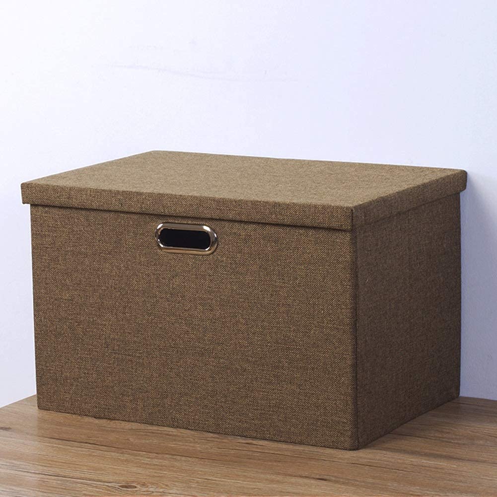 Thickened Foldable Laundry Basket with Handles - Large Clothes Storage Bin for Home Organization (48x32x30cm Beige) | Perfect for Bedroom, Closet & Laundry Room Storage Solutions
