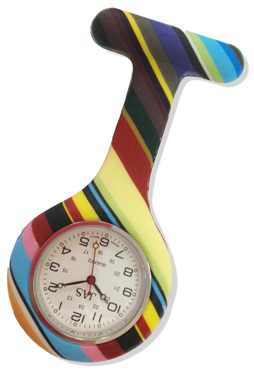 Boolavard TM Fashion Nurse Watches - Colorful Patterned Silicone Rubber Fob Watch for Medical Professionals | Perfect for Hospitals, Clinics & Healthcare Work Environments