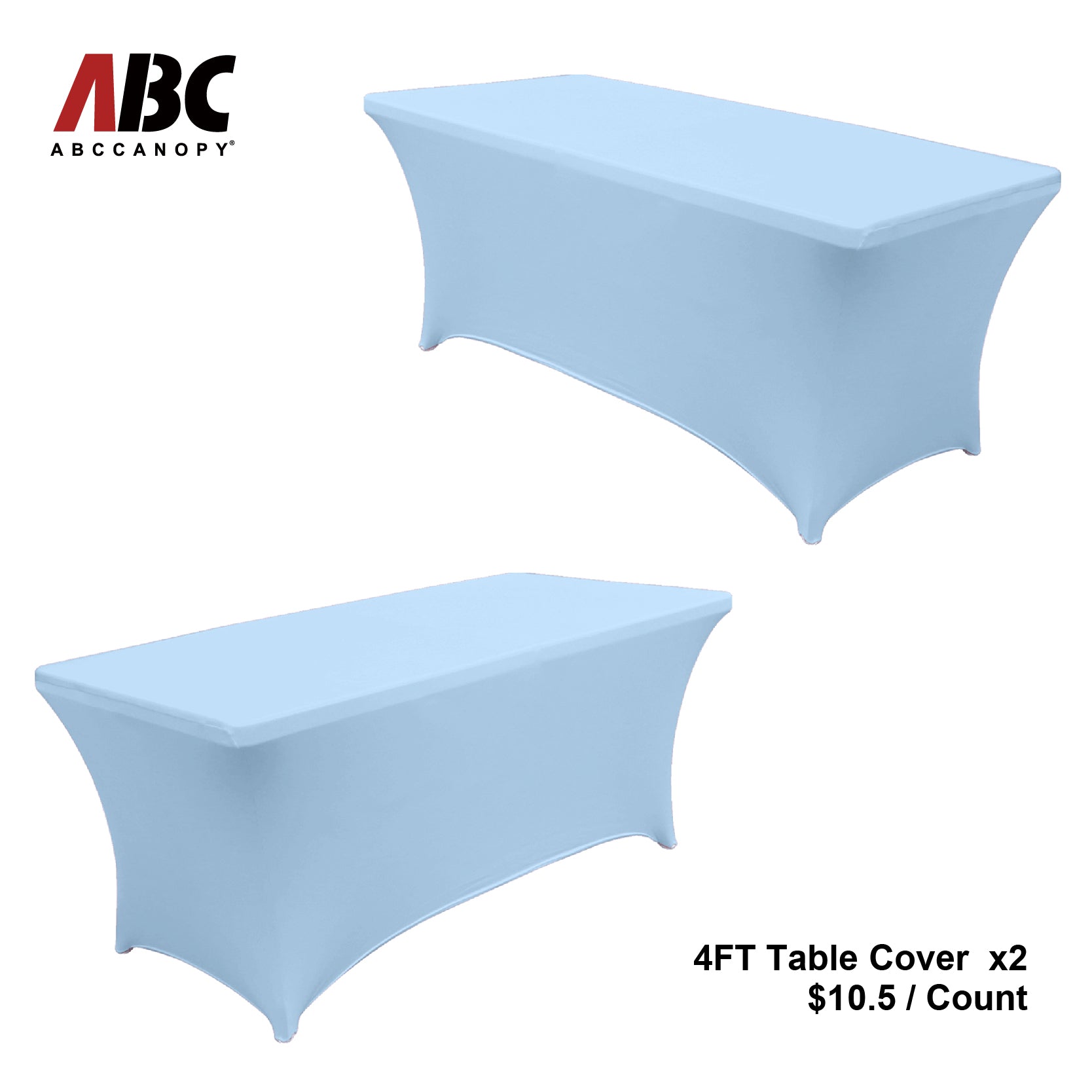 ABCCANOPY Premium Spandex Tablecloths - Stretchable Rectangular Table Cover with Full Encirclement for Dining Room, Party & Event Decor