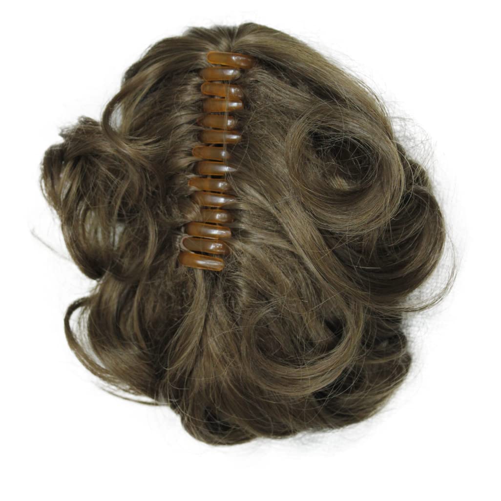 Wiginway Clip-in Ponytail Hair Extensions for Women - Curly Wavy Human Hair Piece in Light Reddish Golden Brown | Perfect for Parties, Weddings & Daily Styling