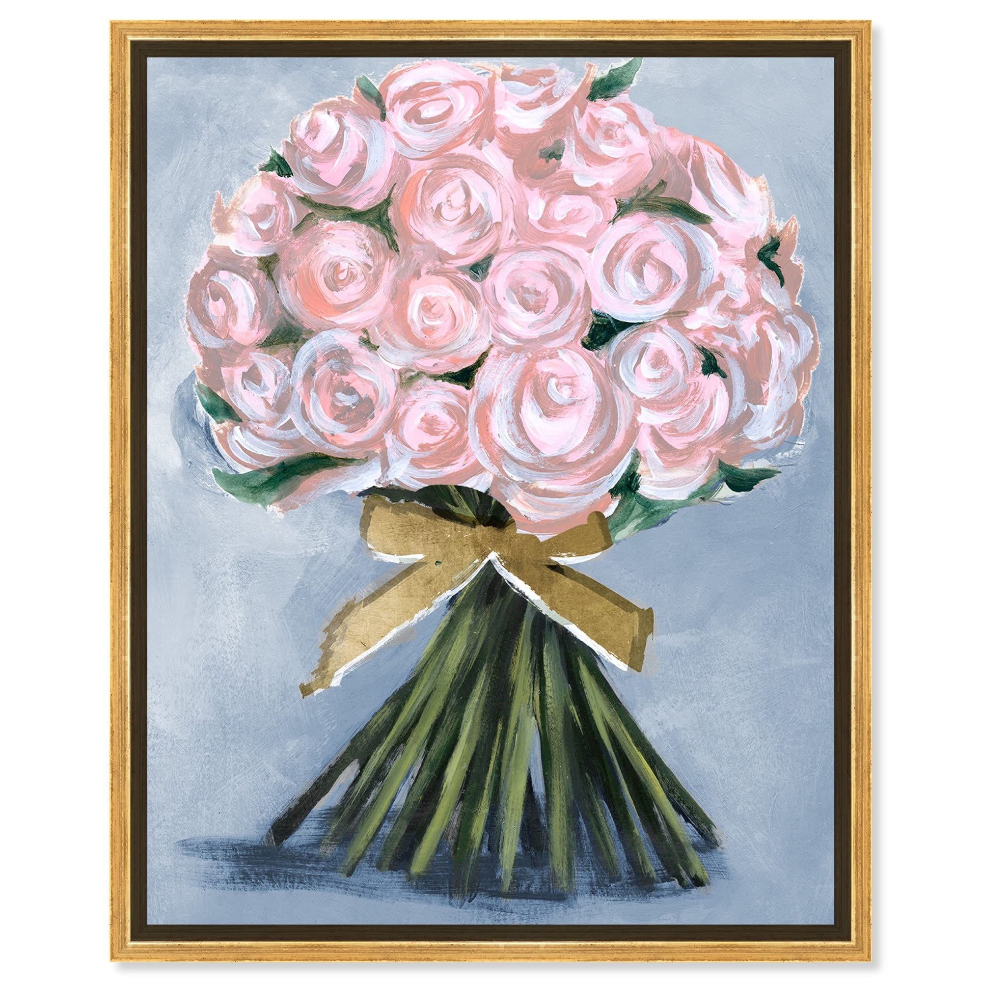 Oliver Gal Artist Co. Floral & Botanical Wall Art - Framed Canvas Print 'Wonderful Spring Bouquet' - Home Decor for Living Room, Bedroom & Office
