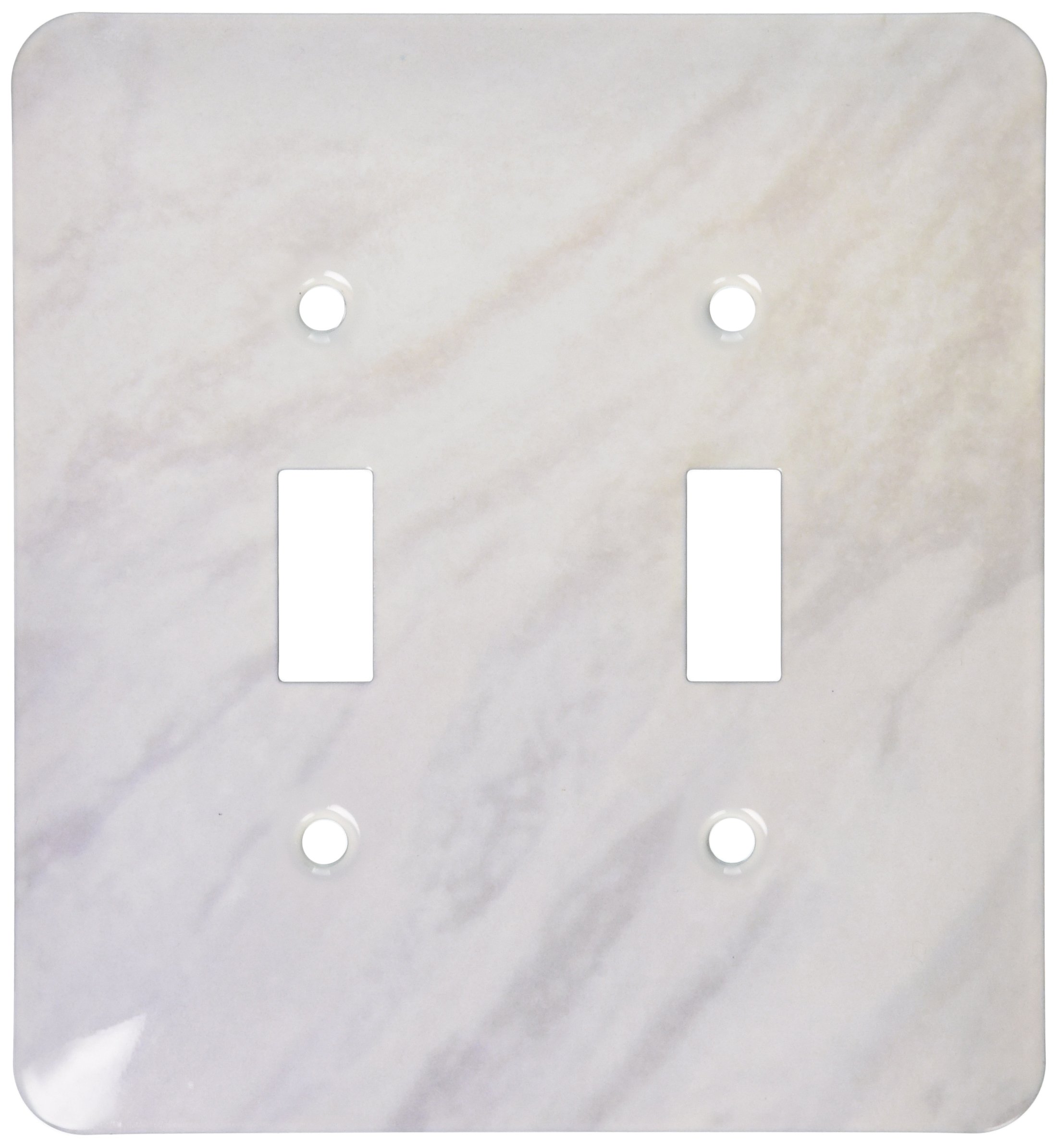 3D Rose Gray Marble Light Switch Cover - Smooth White & Light Grey Marbled Stone Print Texture - Perfect for Home, Office, and Kitchen Decor