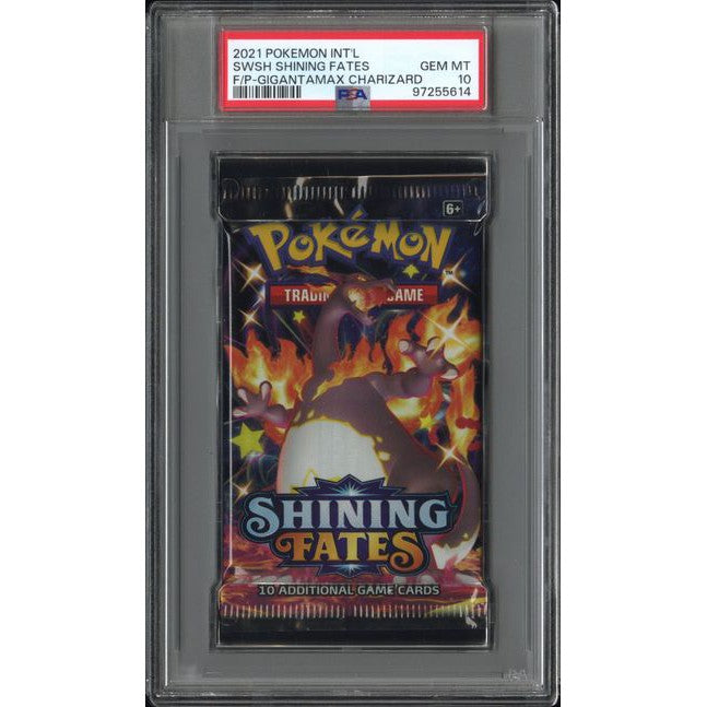 2021 Pokemon Shining Fates Shiny Charizard VMAX PSA 10 Gem Mint - Gigantamax Holo Rare Card for Collectors & TCG Players - Perfect for Display, Trading & Battles