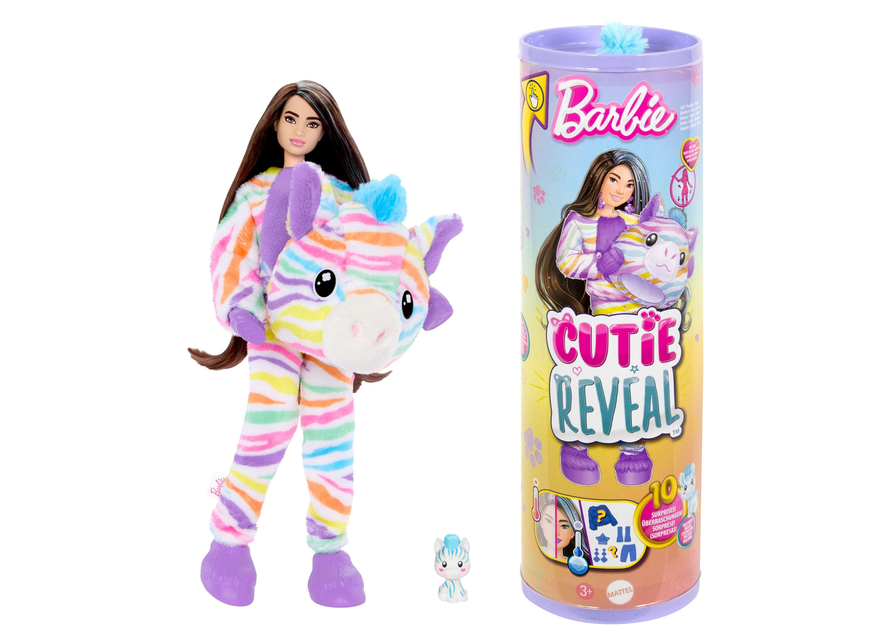 Barbie Cutie Reveal Zebra Doll with 10 Surprises - Color Dream Series | Perfect Gift for Kids Birthday & Christmas | Fun Unboxing Experience & Collectible Toy for Girls 3-8 Years Old