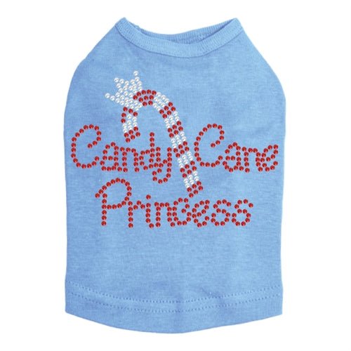 Sparkling Rhinestone Princess Candy Cane Tank Top for Women - Multiple Color Options - Perfect for Christmas Parties, Holiday Events & Festive Celebrations